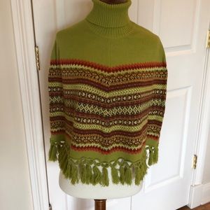 Tyler Boe turtle neck poncho